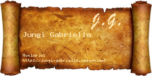 Jungi Gabriella névjegykártya